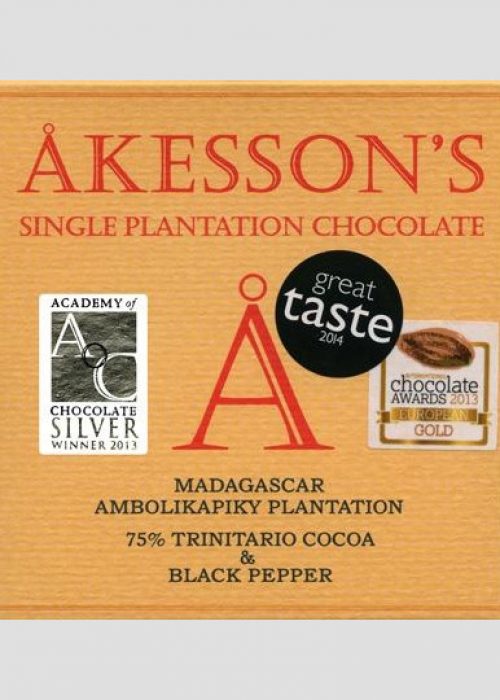 Chocolat Noir Akesson’s – Poivre Noir 75% de Cacao